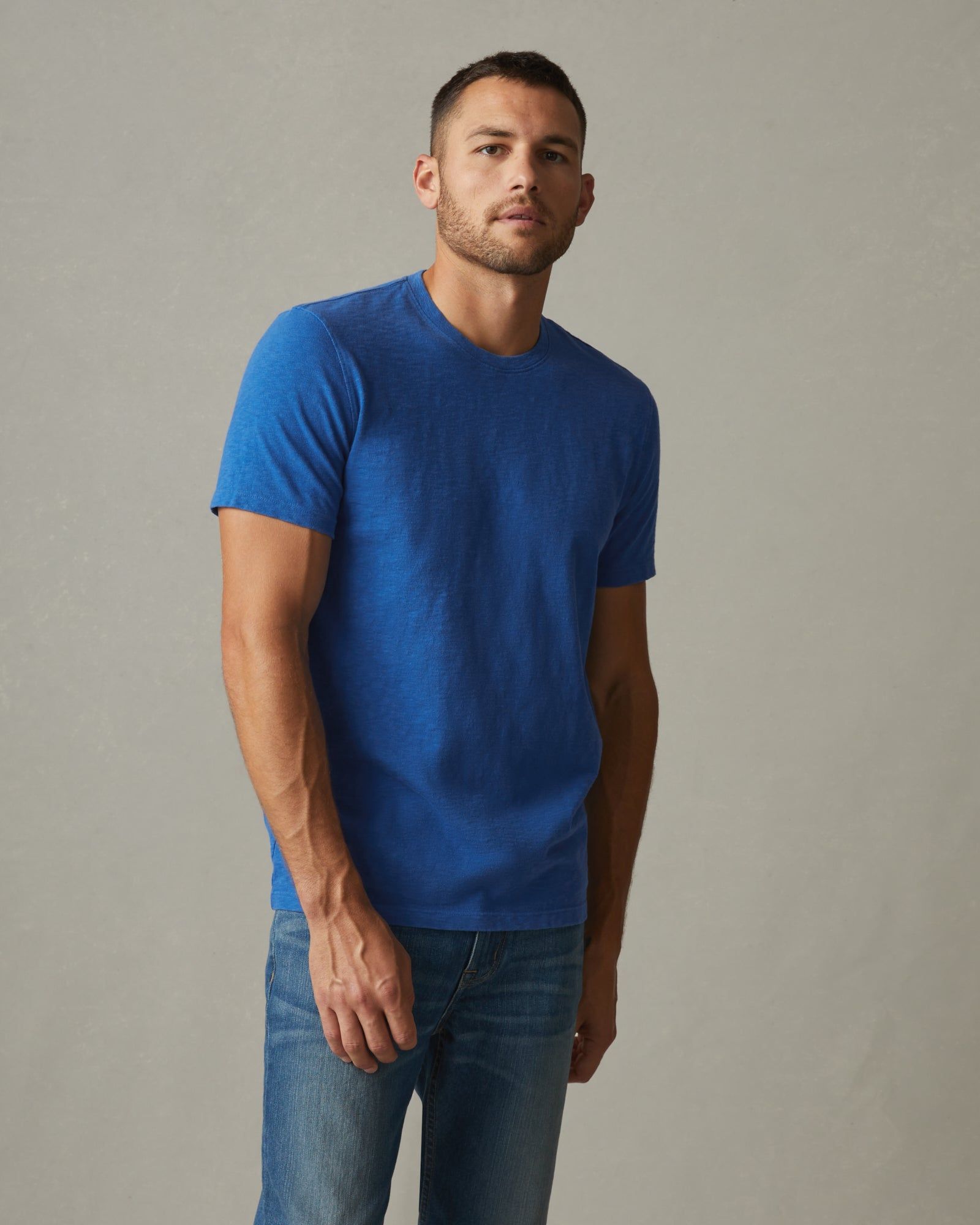 Premium Slub Crew Tee - Essential Blue sold by American Giant