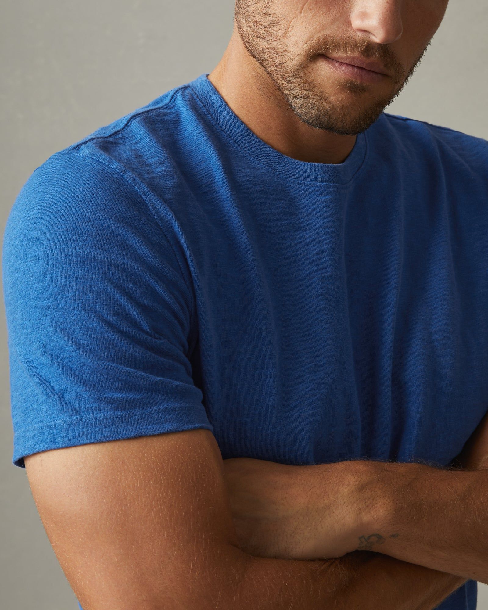 Premium Slub Crew Tee - Essential Blue sold by American Giant product image thumbnail 4