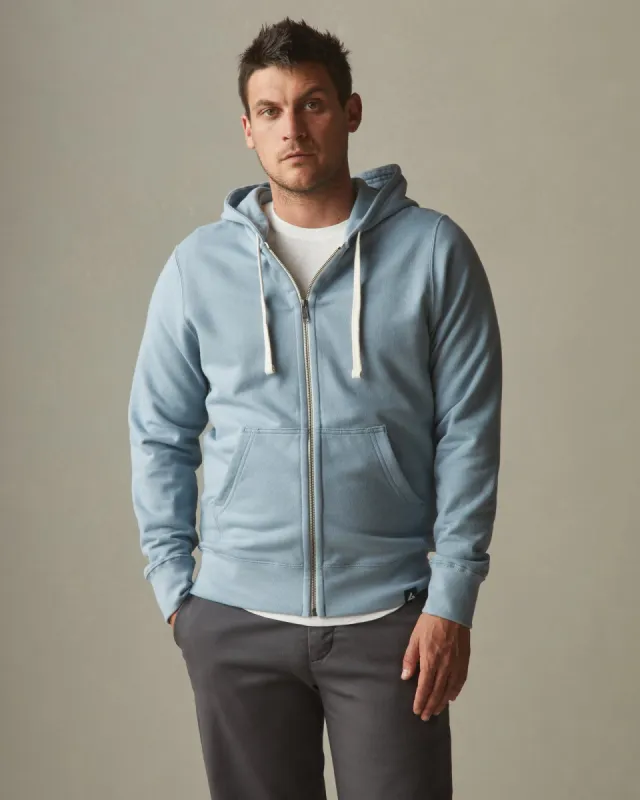 Carolina Midweight Full Zip-Blue Stream sold by American Giant