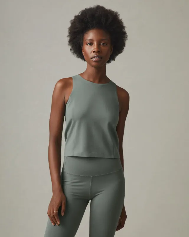 Cotton Stretch Tank - Agave Green sold by American Giant