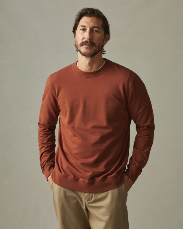 French Terry Crew Sweatshirt - Smoked Cayenne made by American Giant