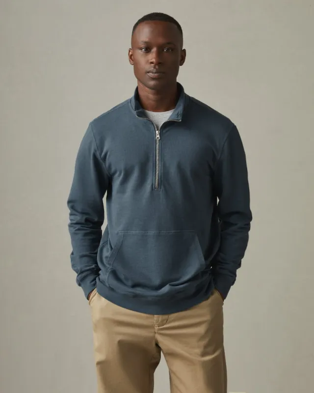 French Terry Half Zip - Winter Sky sold by American Giant