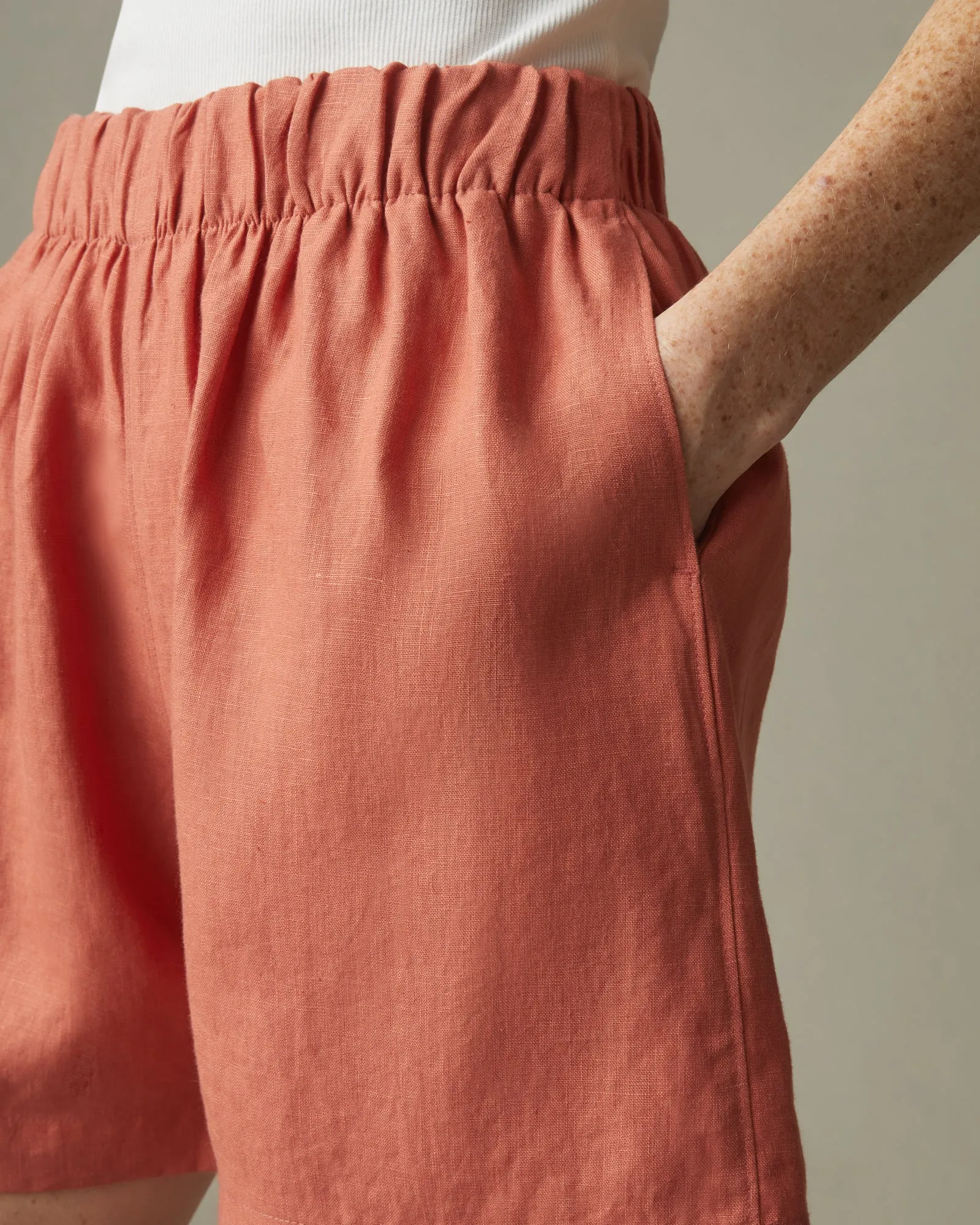 Women's Linen Short - Deep Apricot sold by American Giant product image thumbnail 4