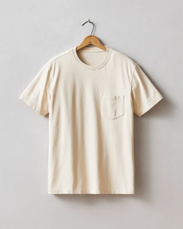 Men's Heavyweight Pocket Tee - Creme Brulee sold by American Giant