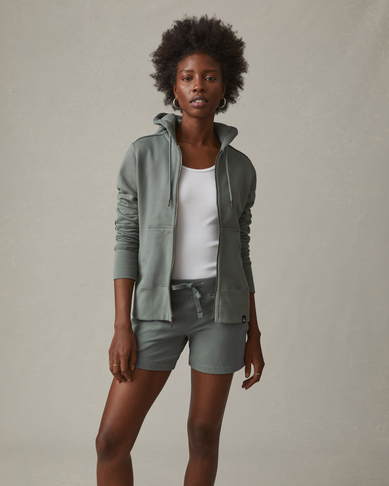 Classic Full Zip - Agave Green sold by American Giant