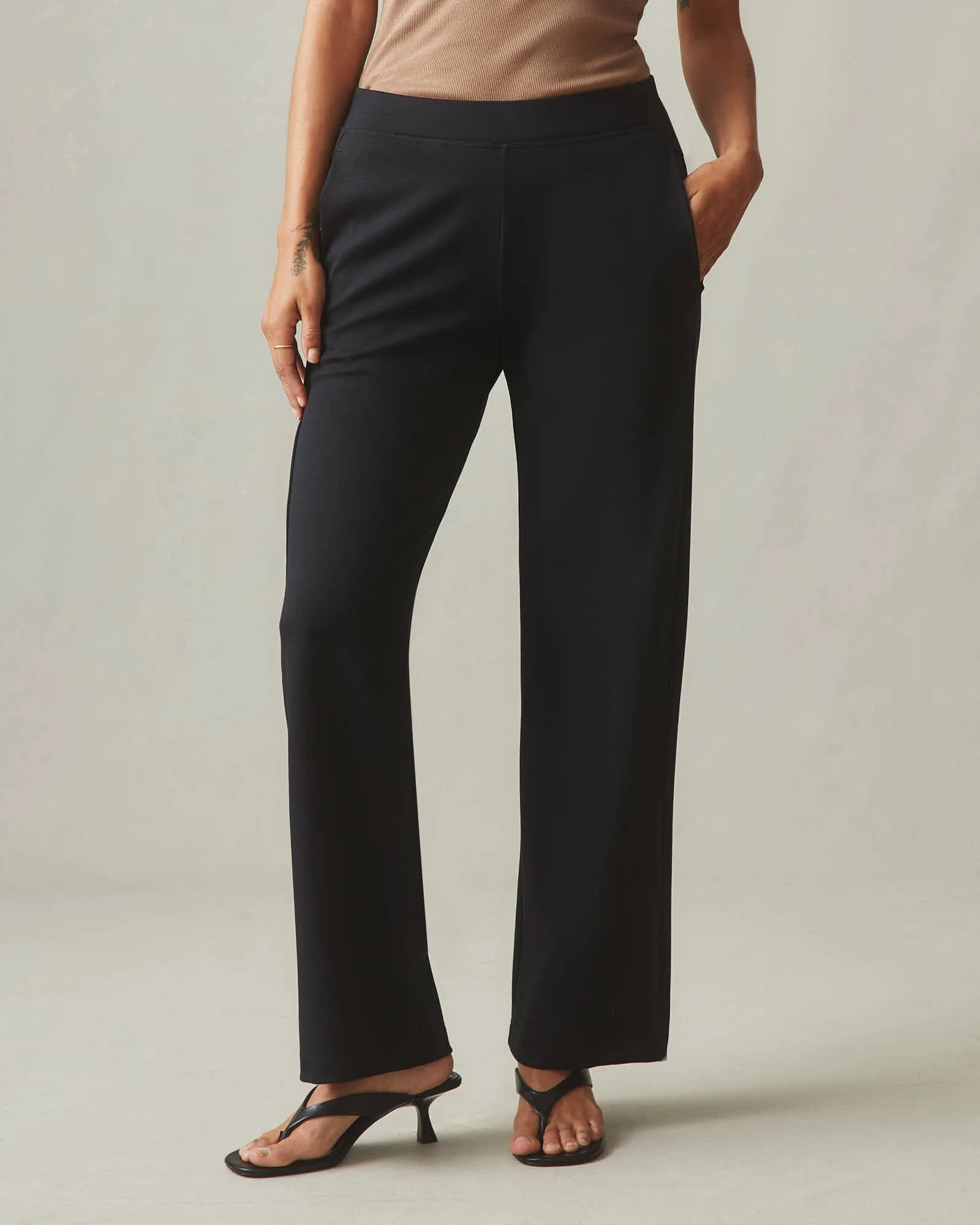 Ponte Straight Pant - Super Black sold by American Giant product image thumbnail 2