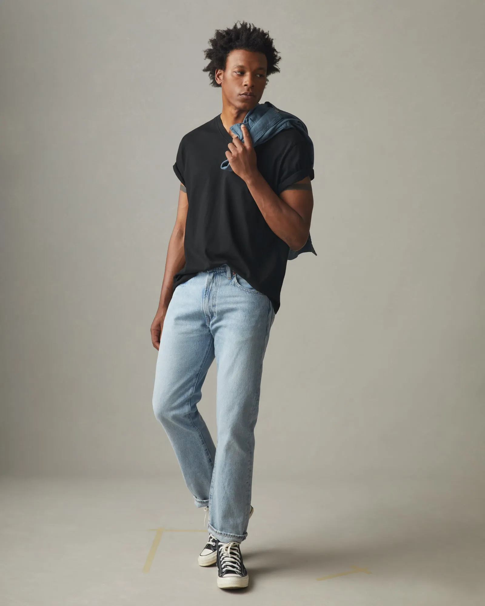 Men's Classic Cotton V-Neck Tee - Black sold by American Giant product image thumbnail 3