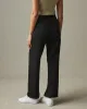 Women's French Terry Straight Sweatpant - Black sold by American Giant