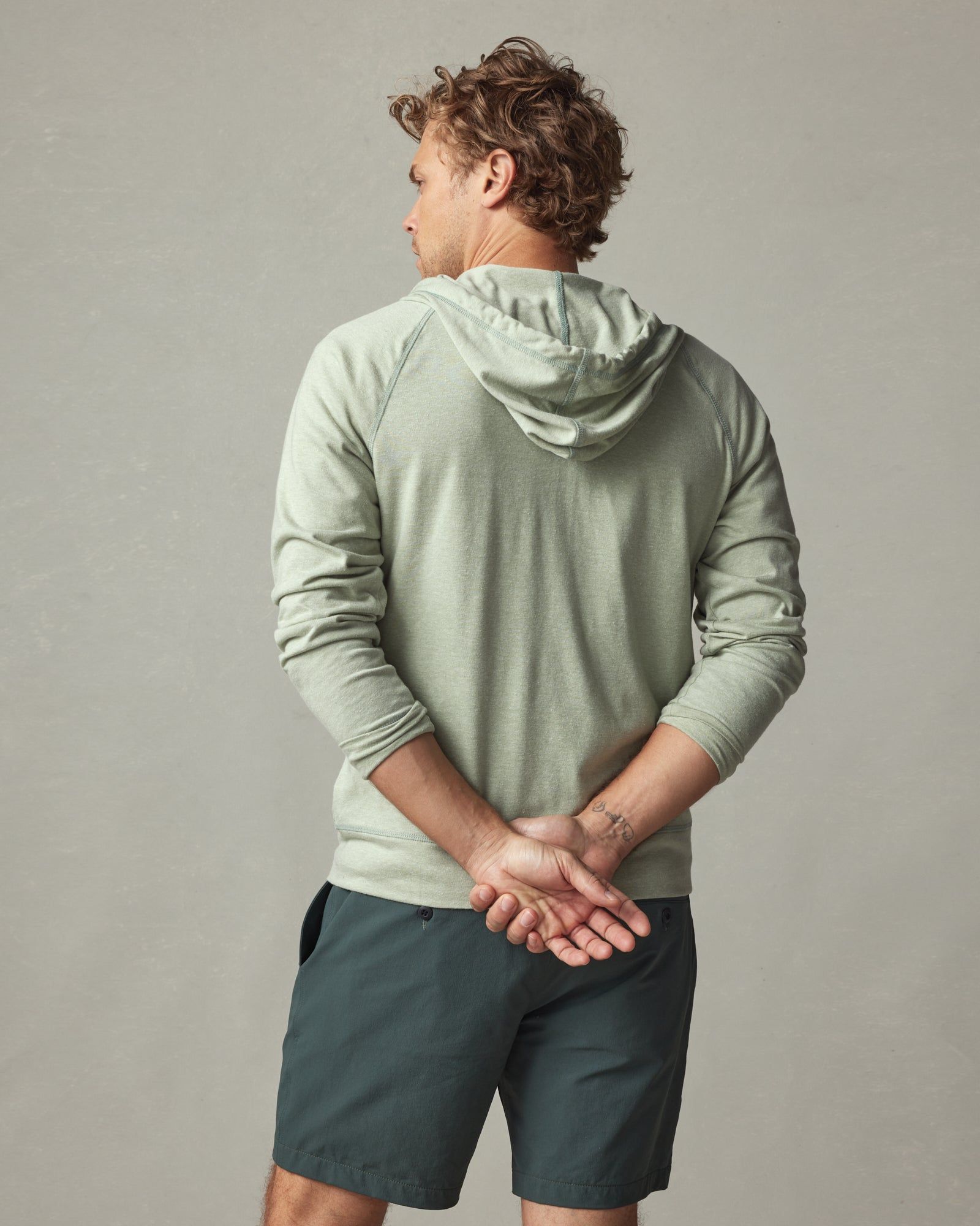 Lightweight Full Zip - Iceberg Green Heather sold by American Giant product image thumbnail 3