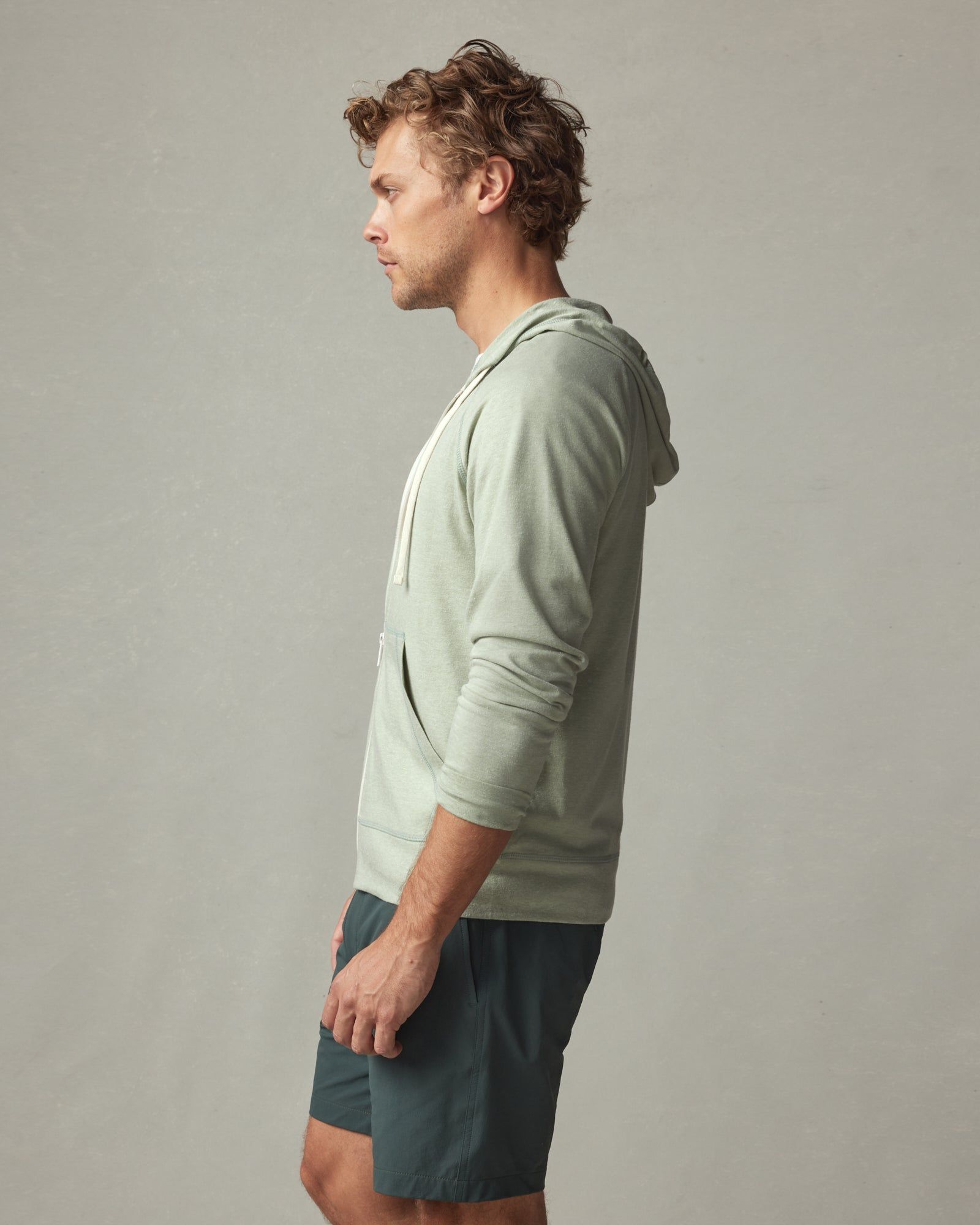 Lightweight Full Zip - Iceberg Green Heather sold by American Giant product image thumbnail 2