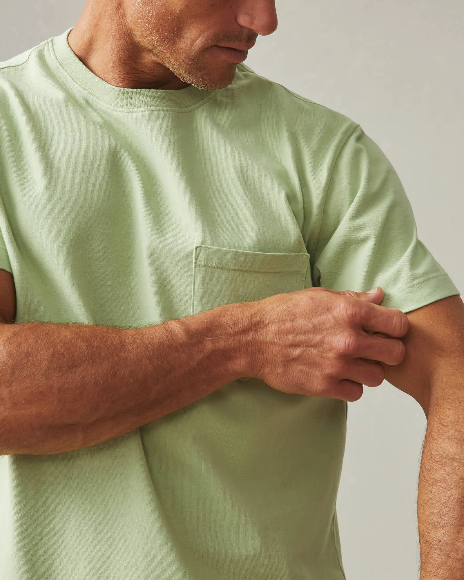 Men's Pocket Tee - Light Pear sold by American Giant product image thumbnail 3