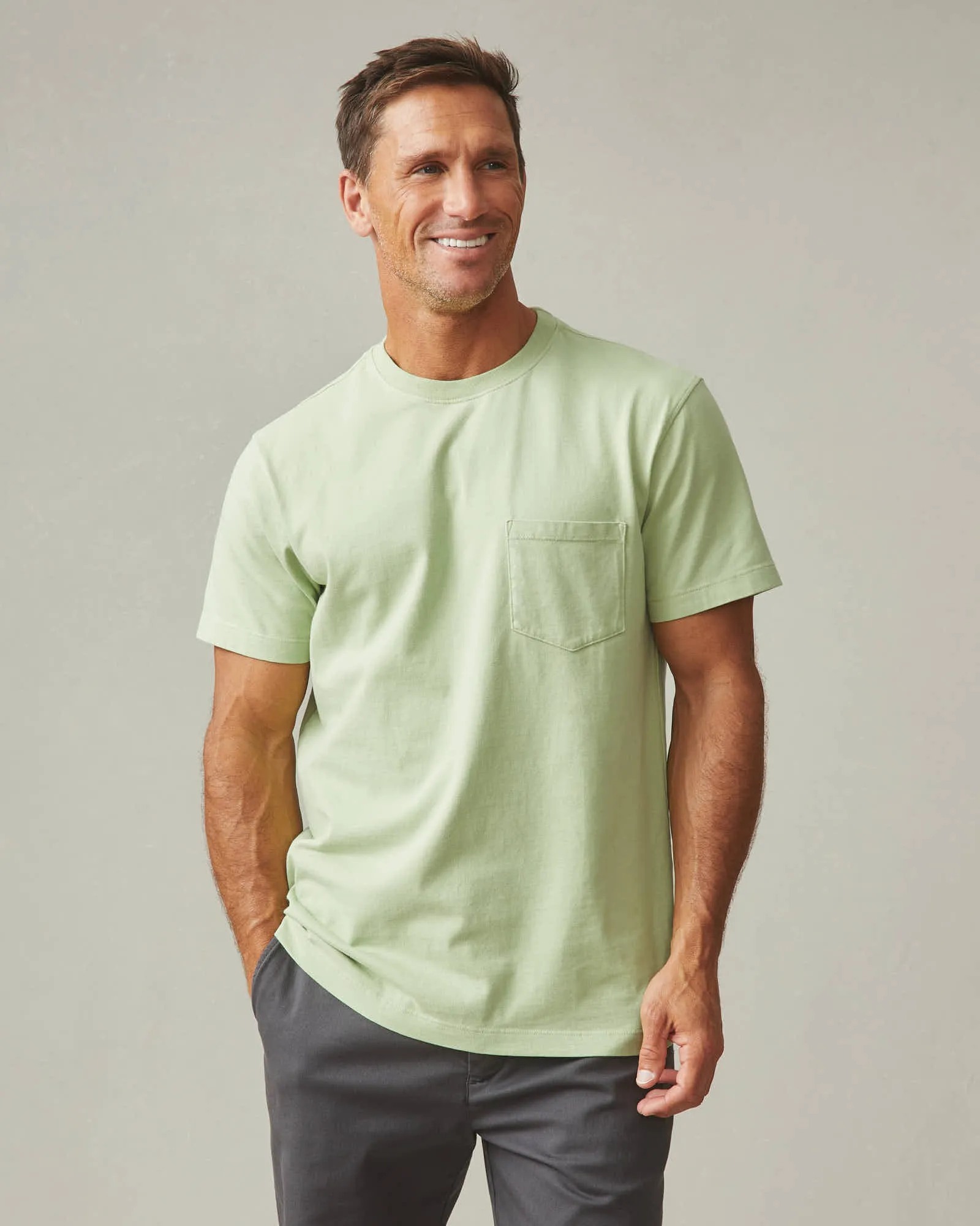 Men's Pocket Tee - Light Pear sold by American Giant product image thumbnail 2
