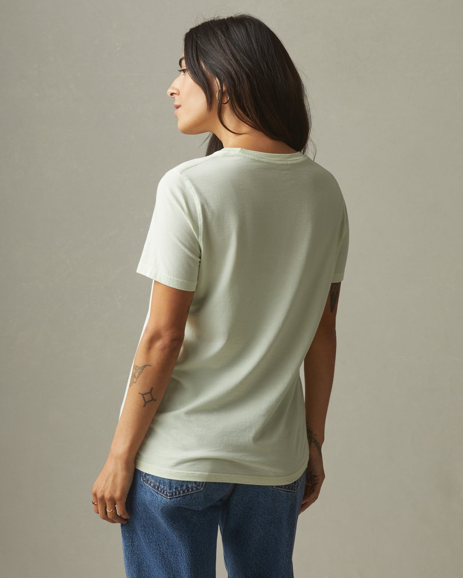 Women's Classic Cotton Crew Tee - Aloe Wash sold by American Giant product image thumbnail 2