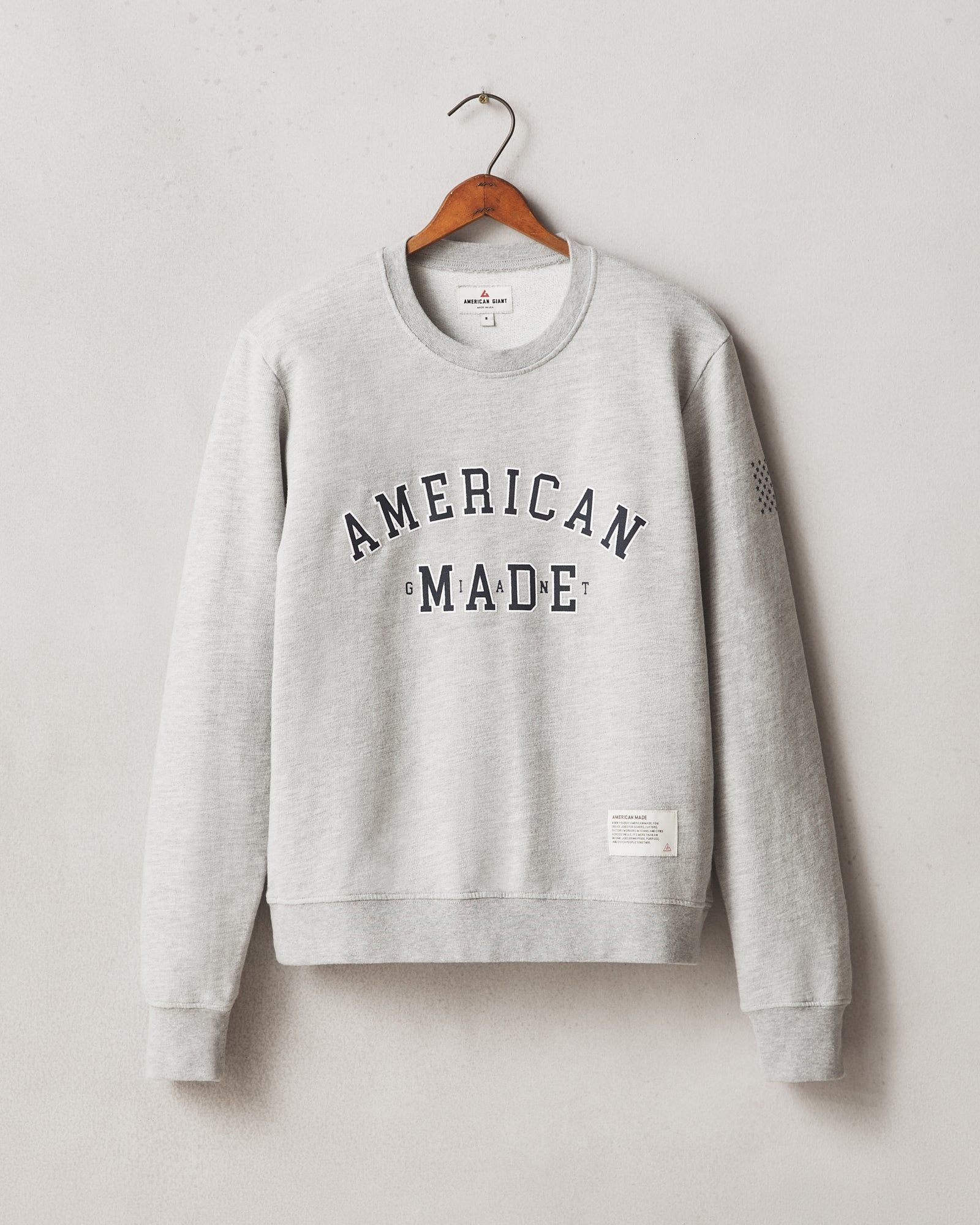 Women's French Terry Crew American Made - Ash Heather sold by American Giant
