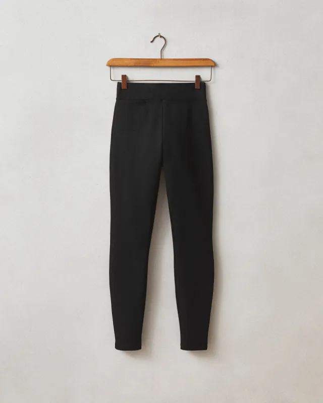 Women's Ponte Slim Pant - Super Black sold by American Giant