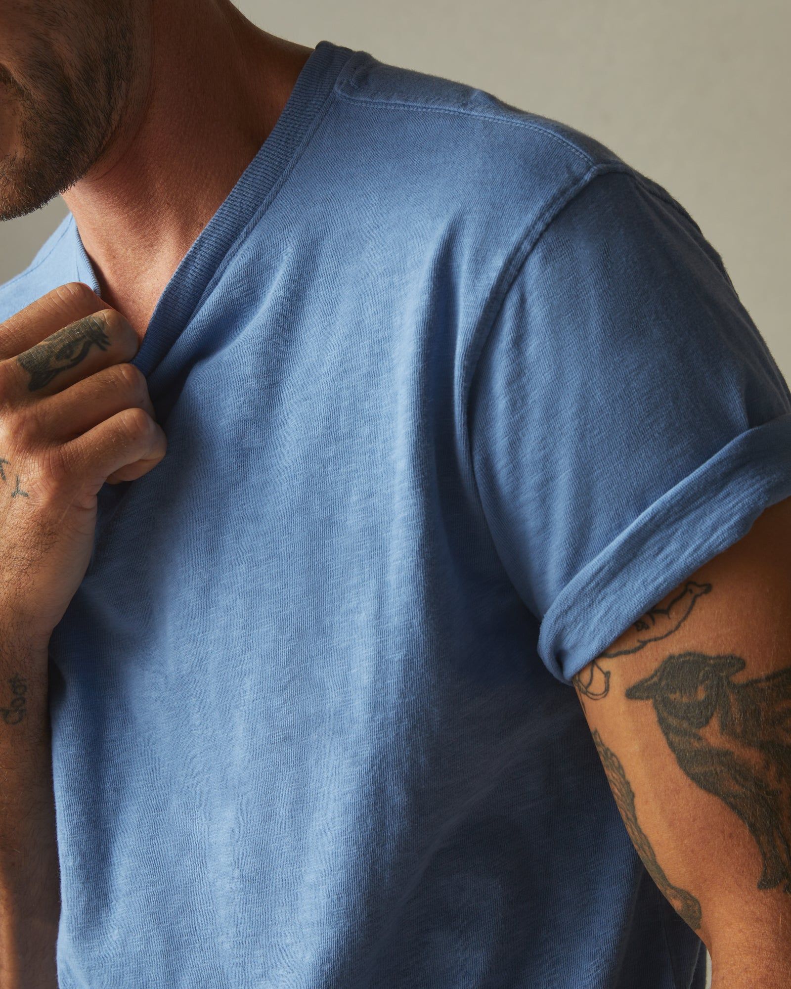 Premium Slub Crew Tee - Sailor Blue sold by American Giant product image thumbnail 3