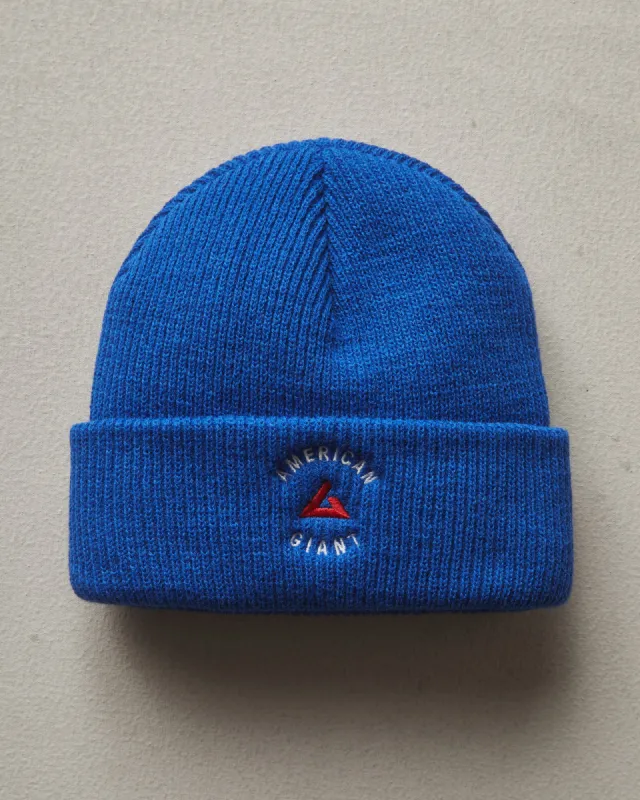Embroidered Beanie - Innovation - Royal Blue sold by American Giant