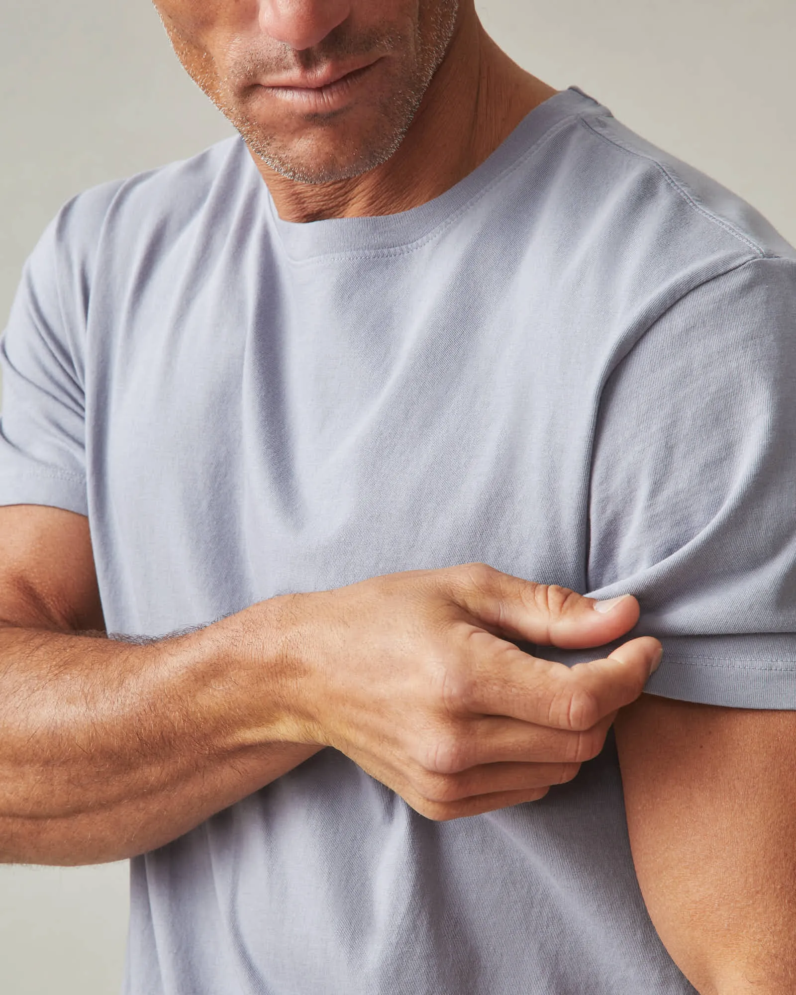 Classic Cotton Crew Tee - Grey Lavender sold by American Giant product image thumbnail 4