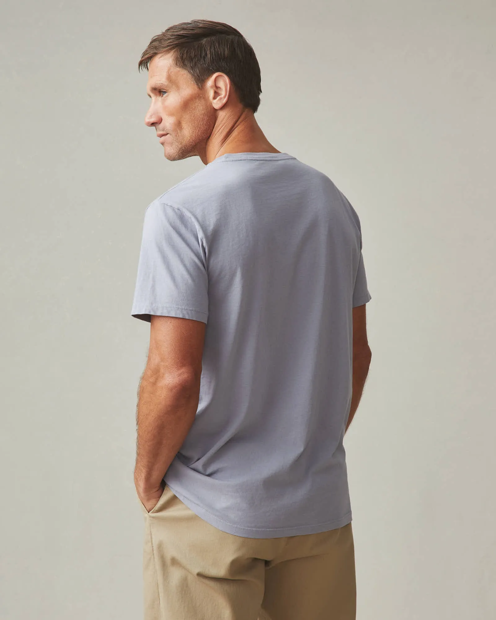 Classic Cotton Crew Tee - Grey Lavender sold by American Giant product image thumbnail 5