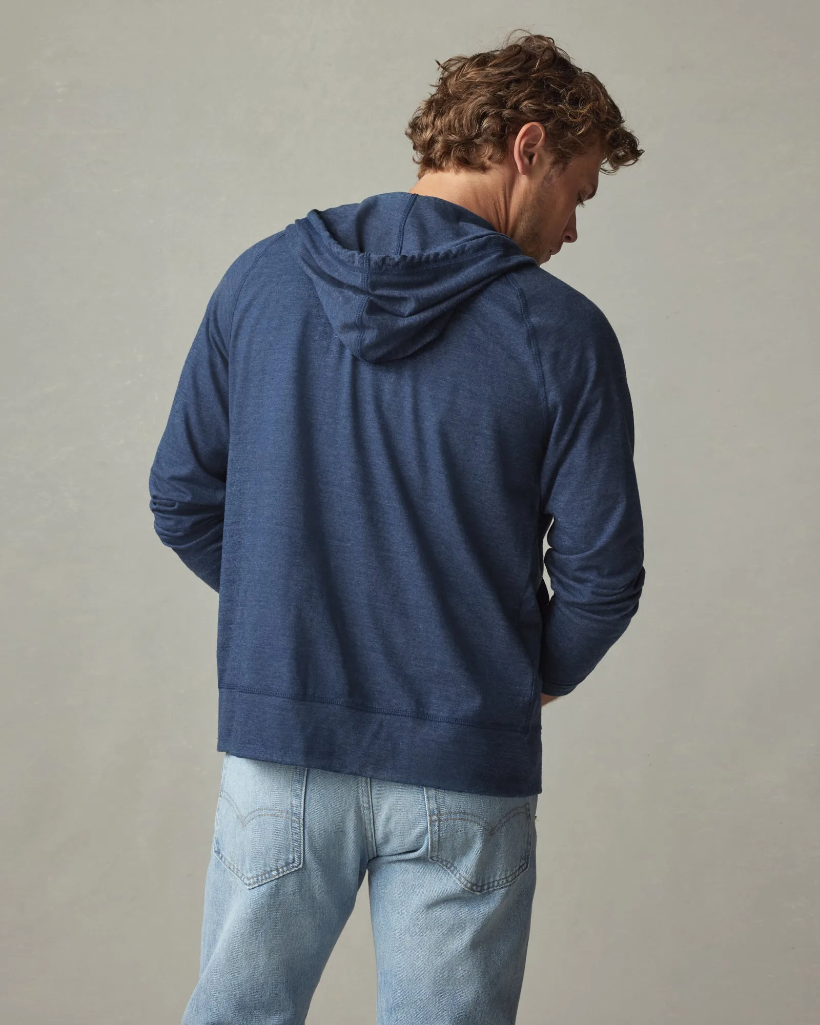 Lightweight Full Zip - Atlantic Blue Heather sold by American Giant product image thumbnail 3