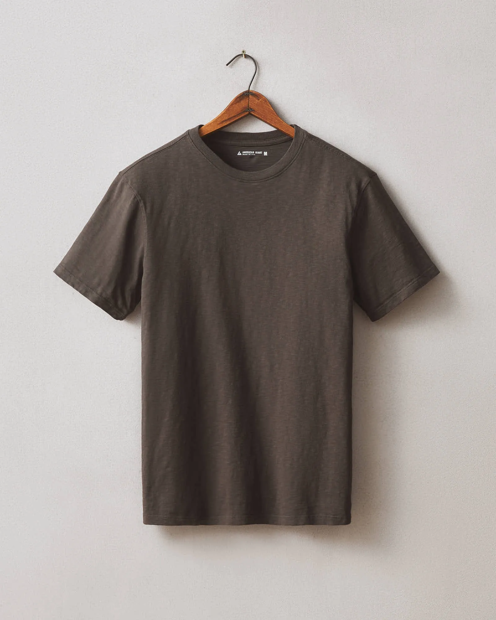 Men's Premium Slub Crew Tee - Black Olive sold by American Giant