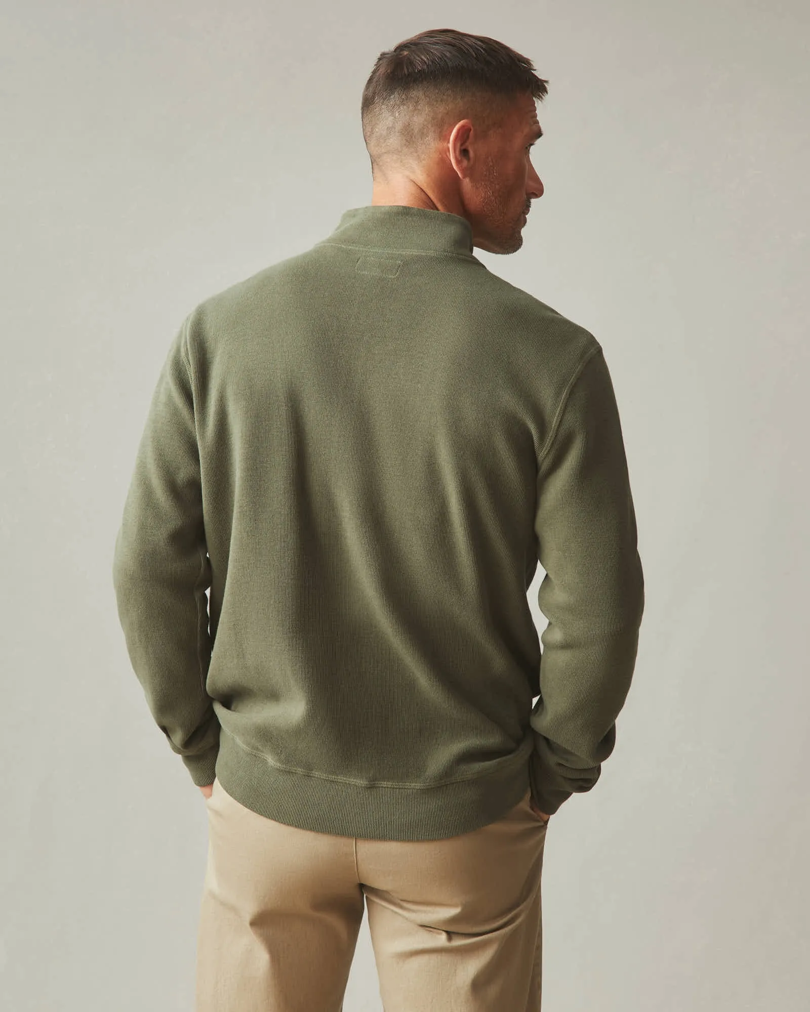 Men's French Rib Half Zip - Artichoke sold by American Giant product image thumbnail 4
