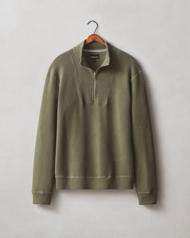Men's French Rib Half Zip - Artichoke sold by American Giant