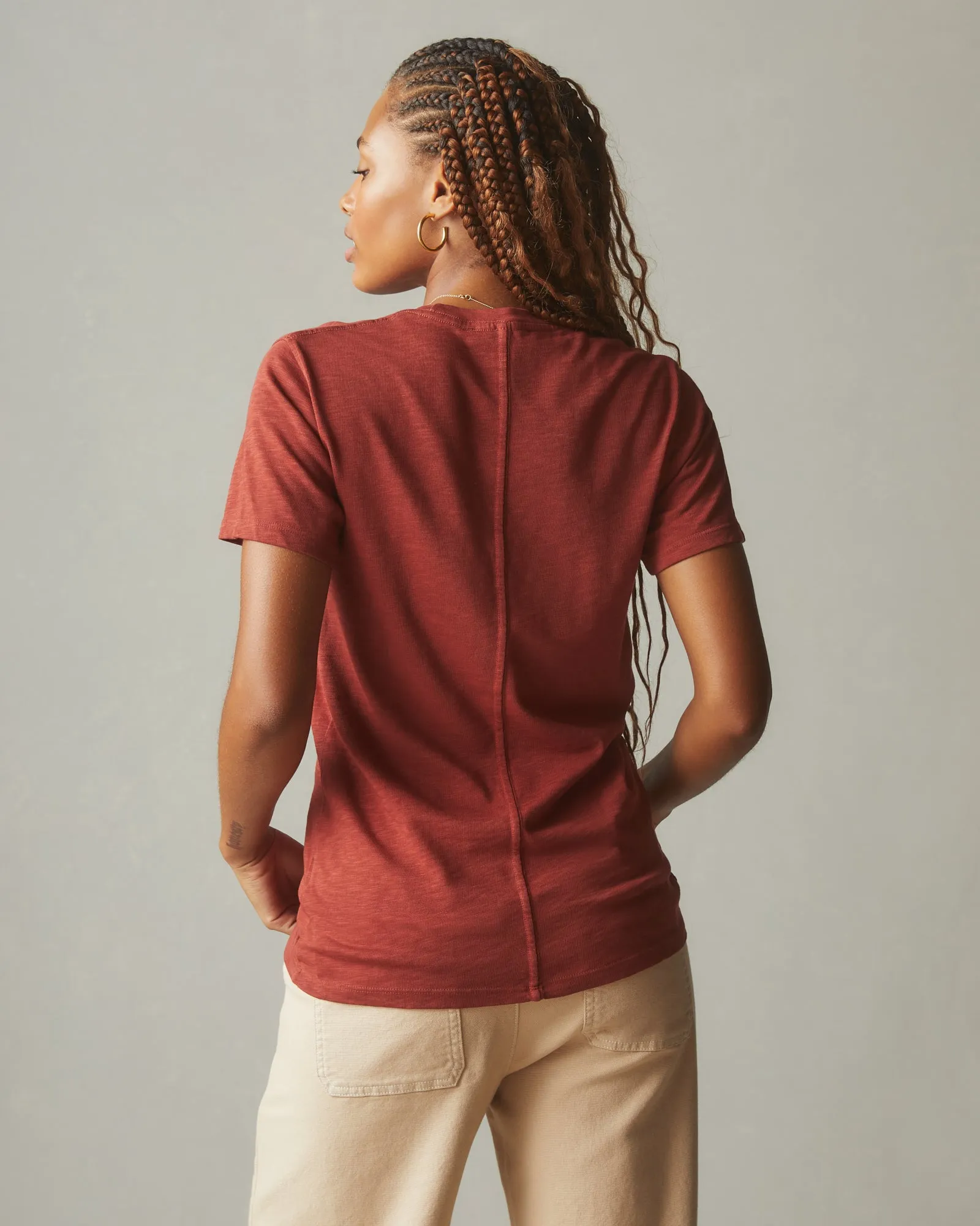 Women's Premium Slub Crew Tee - Burnt Pepper sold by American Giant product image thumbnail 2