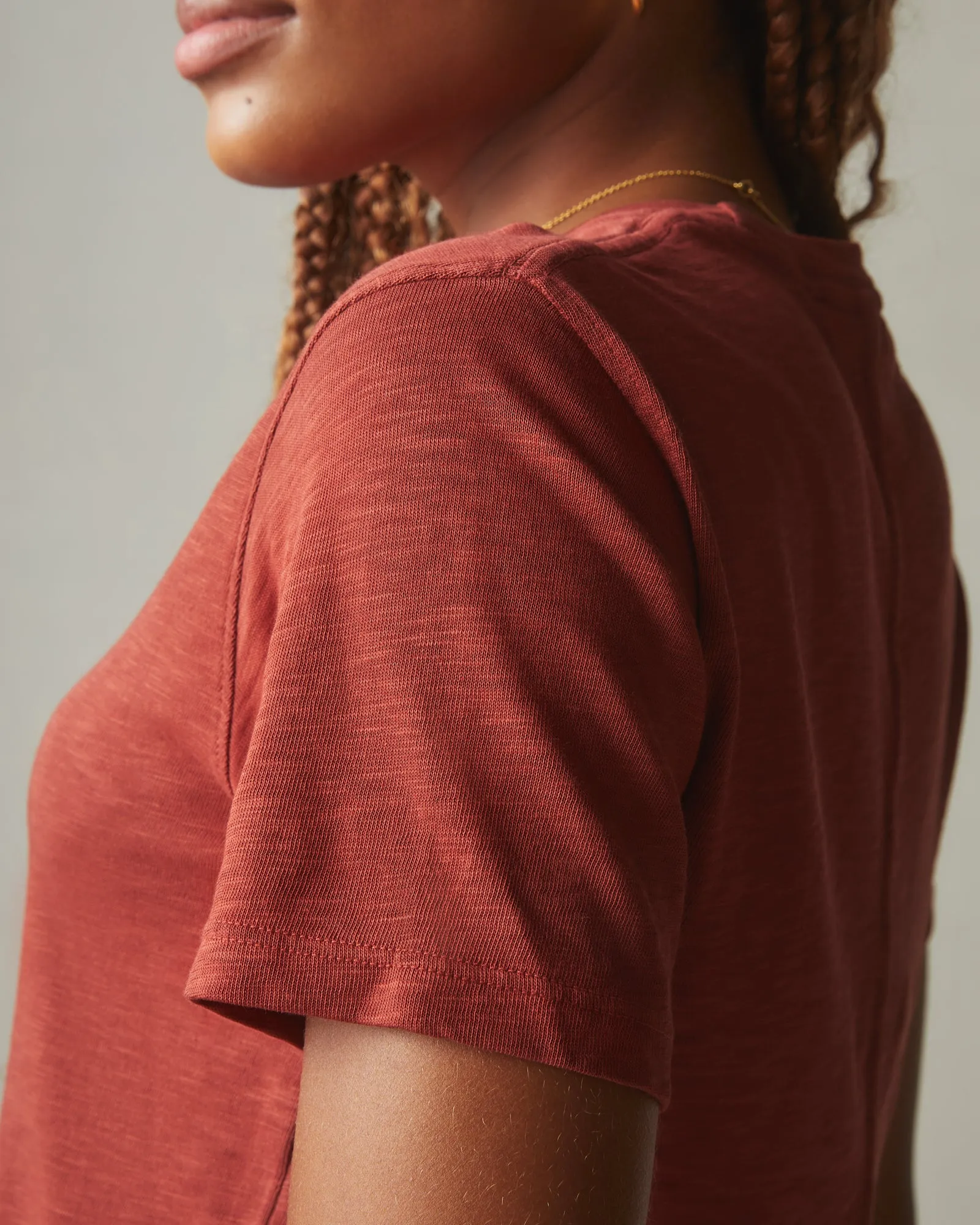 Women's Premium Slub Crew Tee - Burnt Pepper sold by American Giant product image thumbnail 3