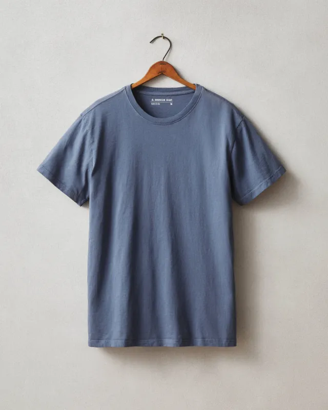 Men's Classic Cotton Crew Tee - Washed Navy sold by American Giant