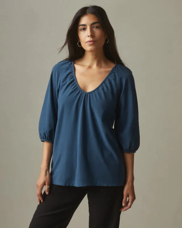 Poet Top - Cosmos Blue sold by American Giant