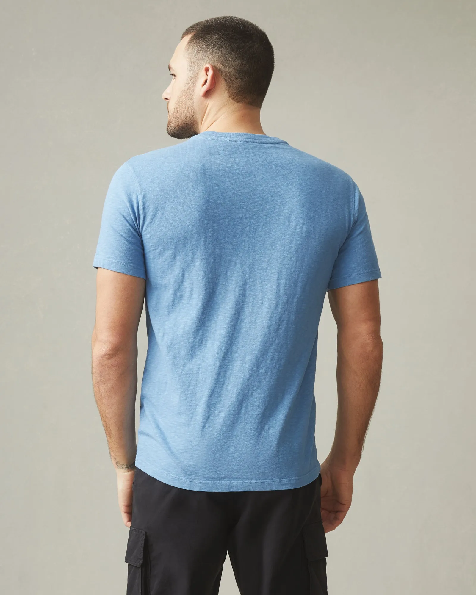 Men's Premium Slub Crew Tee - Allure Blue sold by American Giant product image thumbnail 2