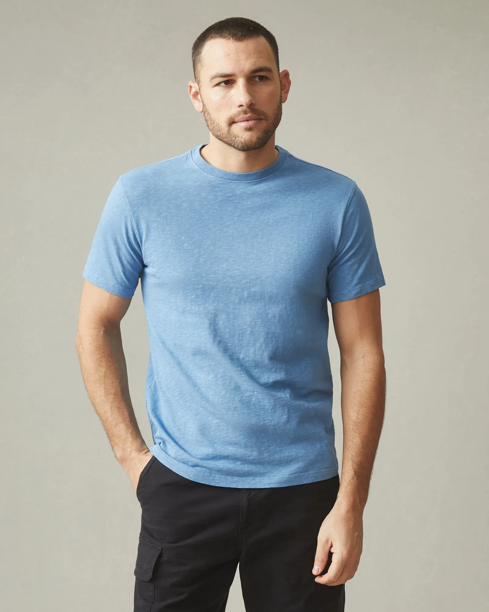 Men's Premium Slub Crew Tee - Allure Blue sold by American Giant