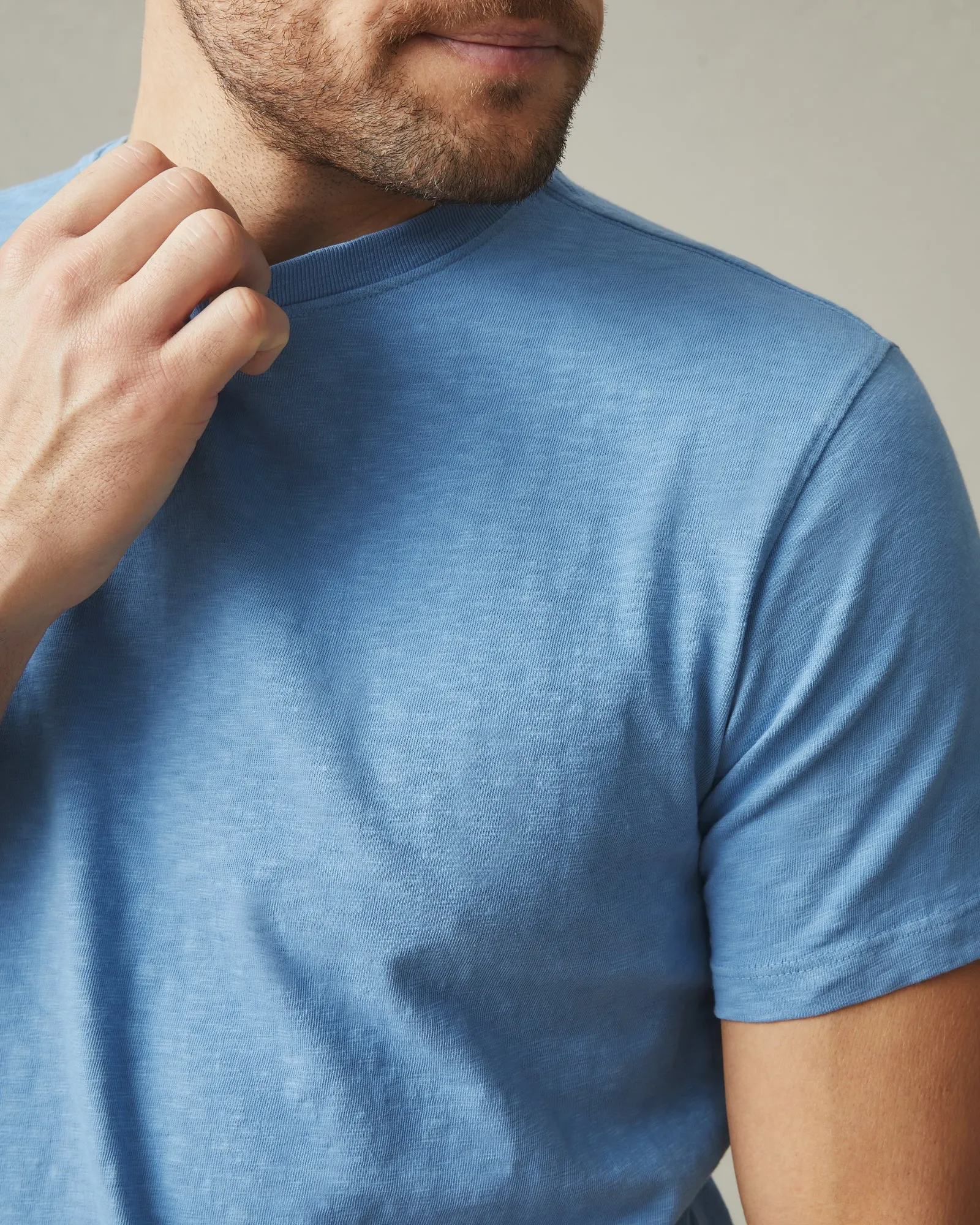 Men's Premium Slub Crew Tee - Allure Blue sold by American Giant product image thumbnail 3