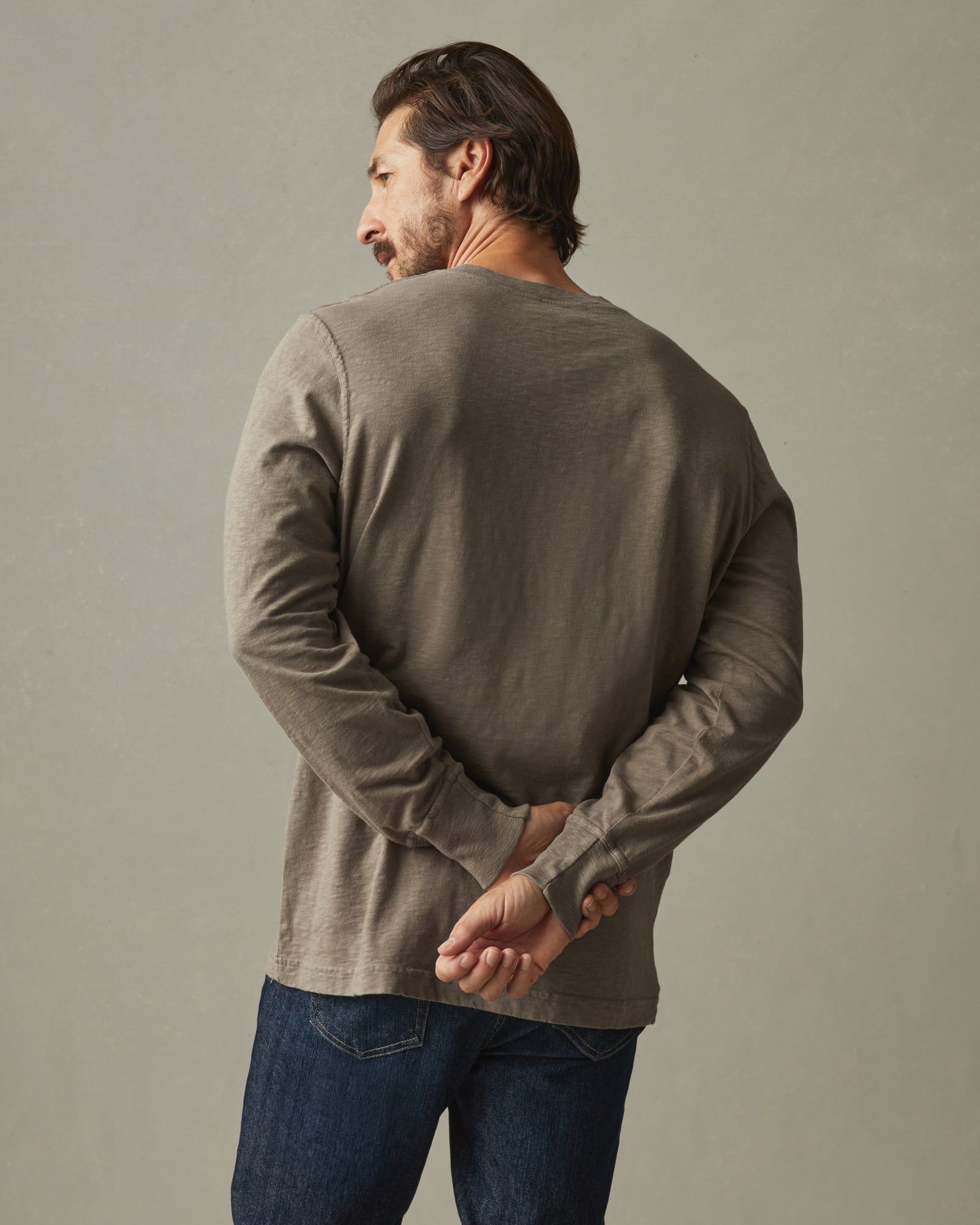 Premium Slub Henley Tee Long Sleeve - Fallen Rock sold by American Giant product image thumbnail 3