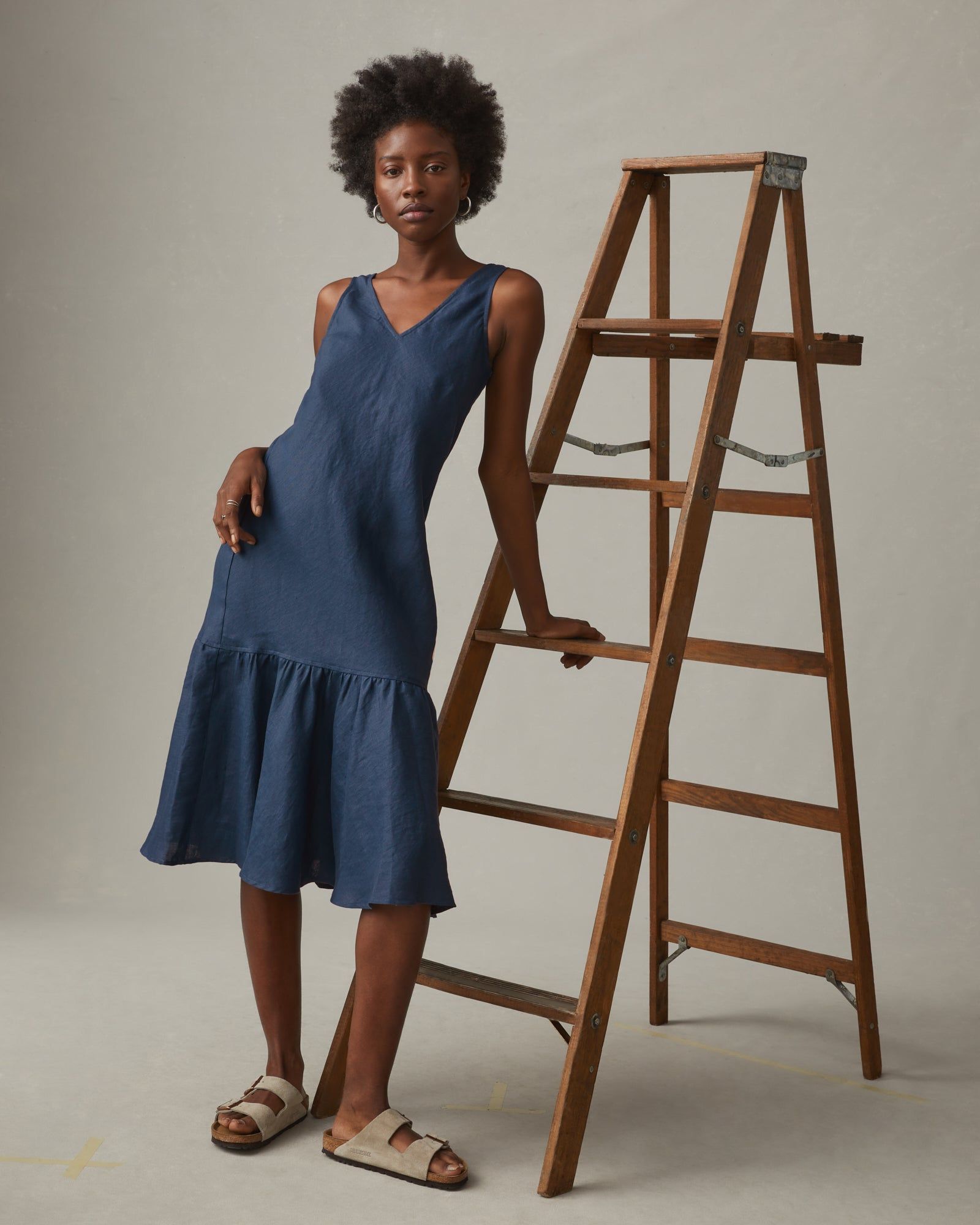 Easy Linen Dress - Nautical Blue sold by American Giant product image thumbnail 5