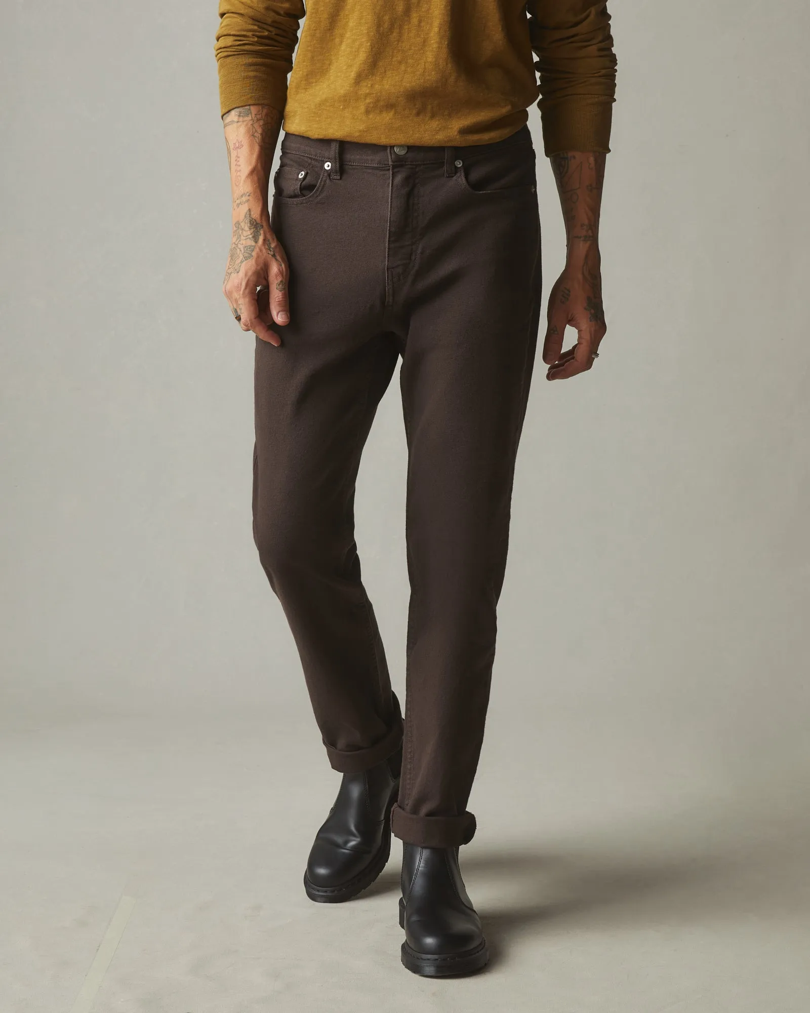 Men's Roughneck Pant Straight - Chocolate Brown sold by American Giant