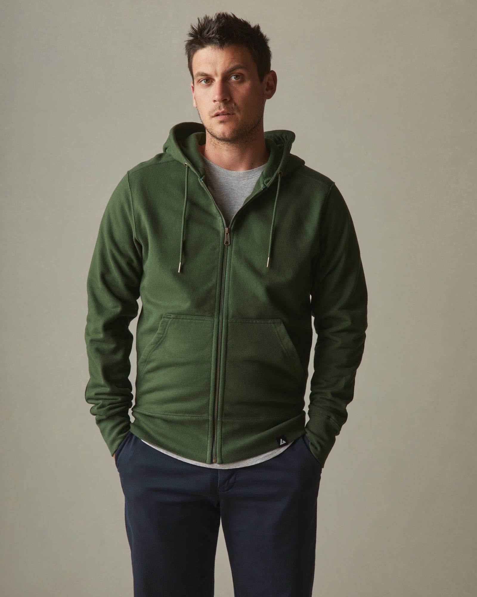 Classic Full Zip - Kombu Green sold by American Giant