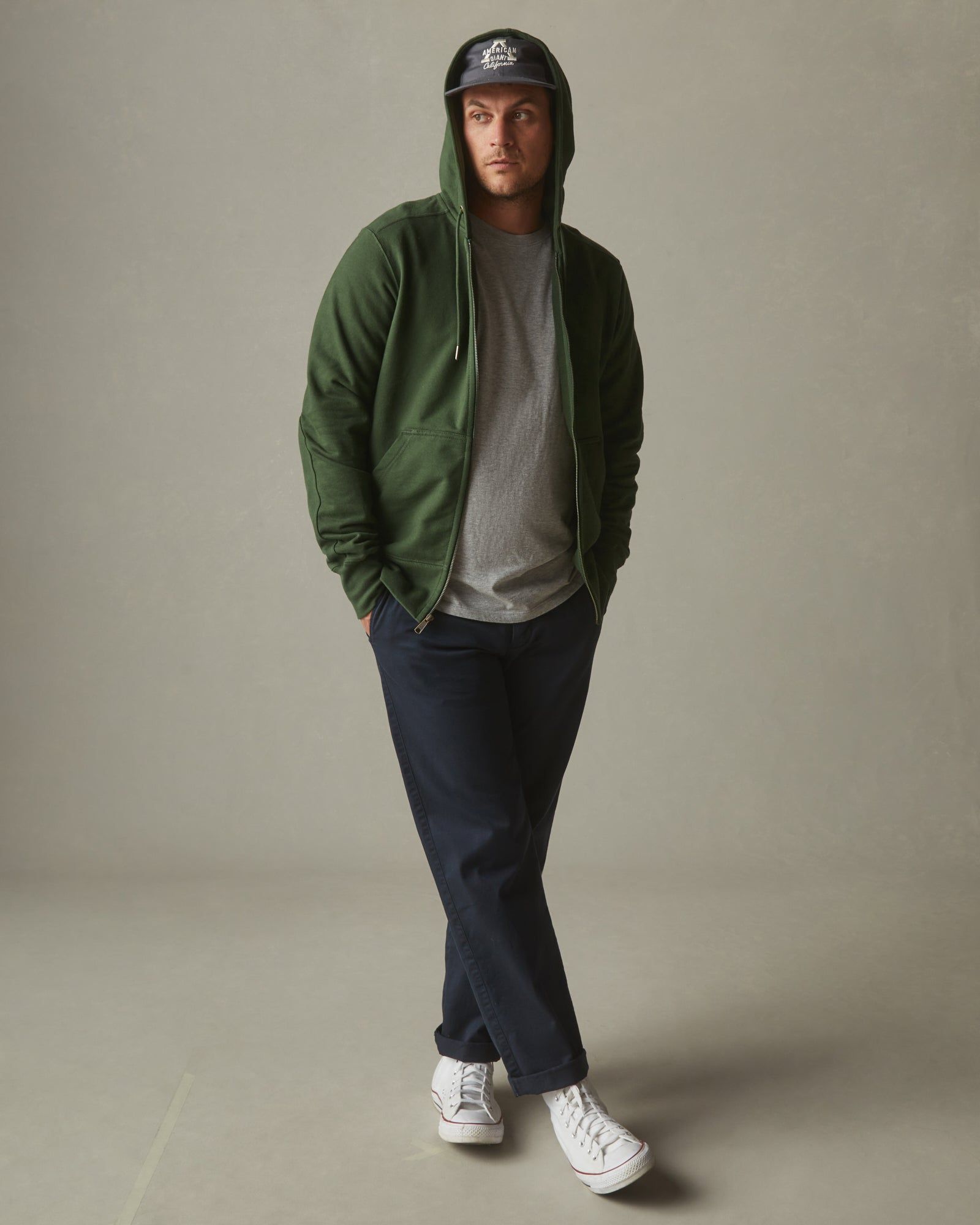 Classic Full Zip - Kombu Green sold by American Giant product image thumbnail 4