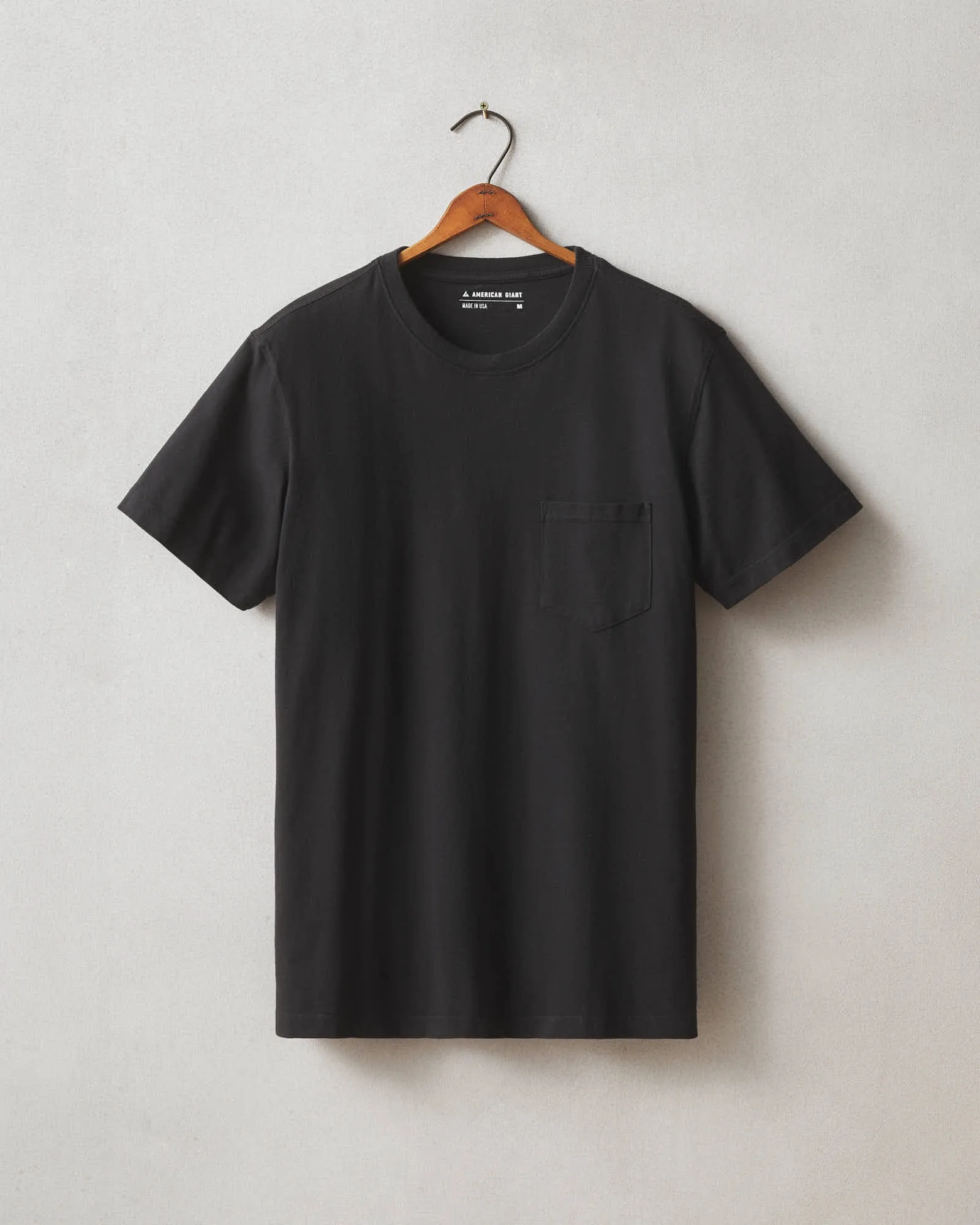 Men's Pocket Tee - Black sold by American Giant