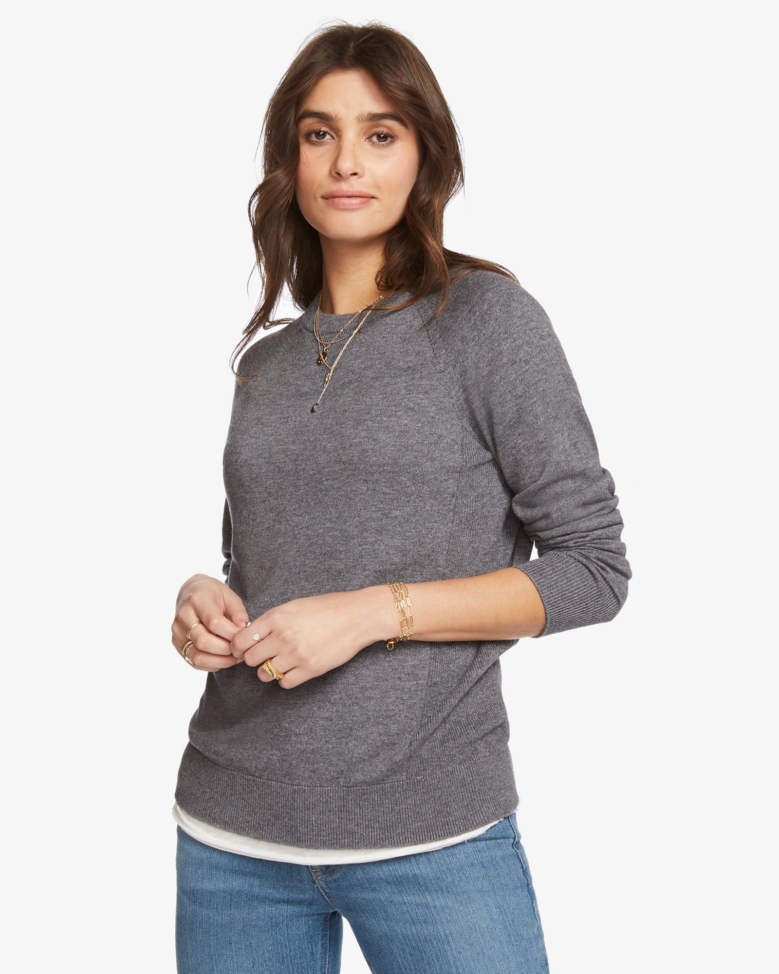 Merino Wool Crew Sweater - Chalkboard Heather sold by American Giant product image thumbnail 2