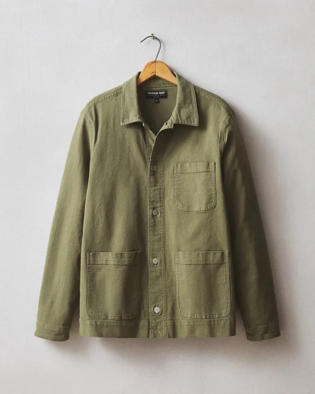 Unisex Roughneck Chore Jacket - Artichoke sold by American Giant