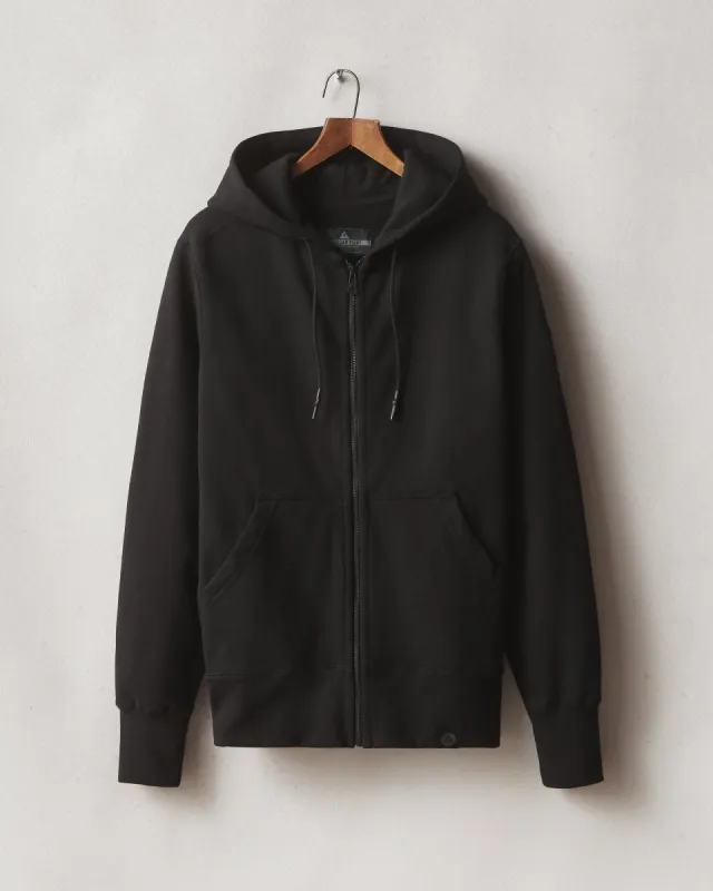 Men's Black Friday Classic Full Zip - Stealth Black made by American Giant