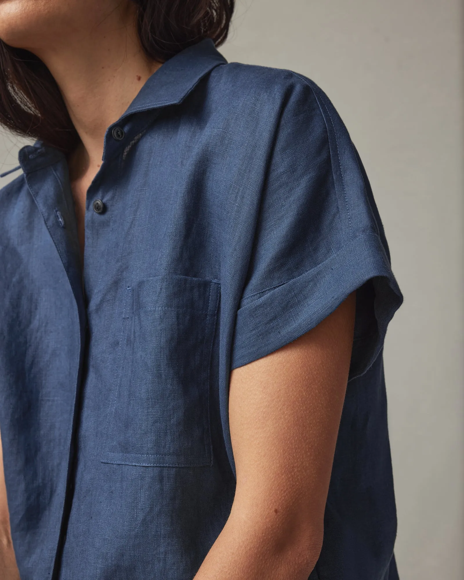Women's Linen Shirt - Nautical Blue sold by American Giant product image thumbnail 4