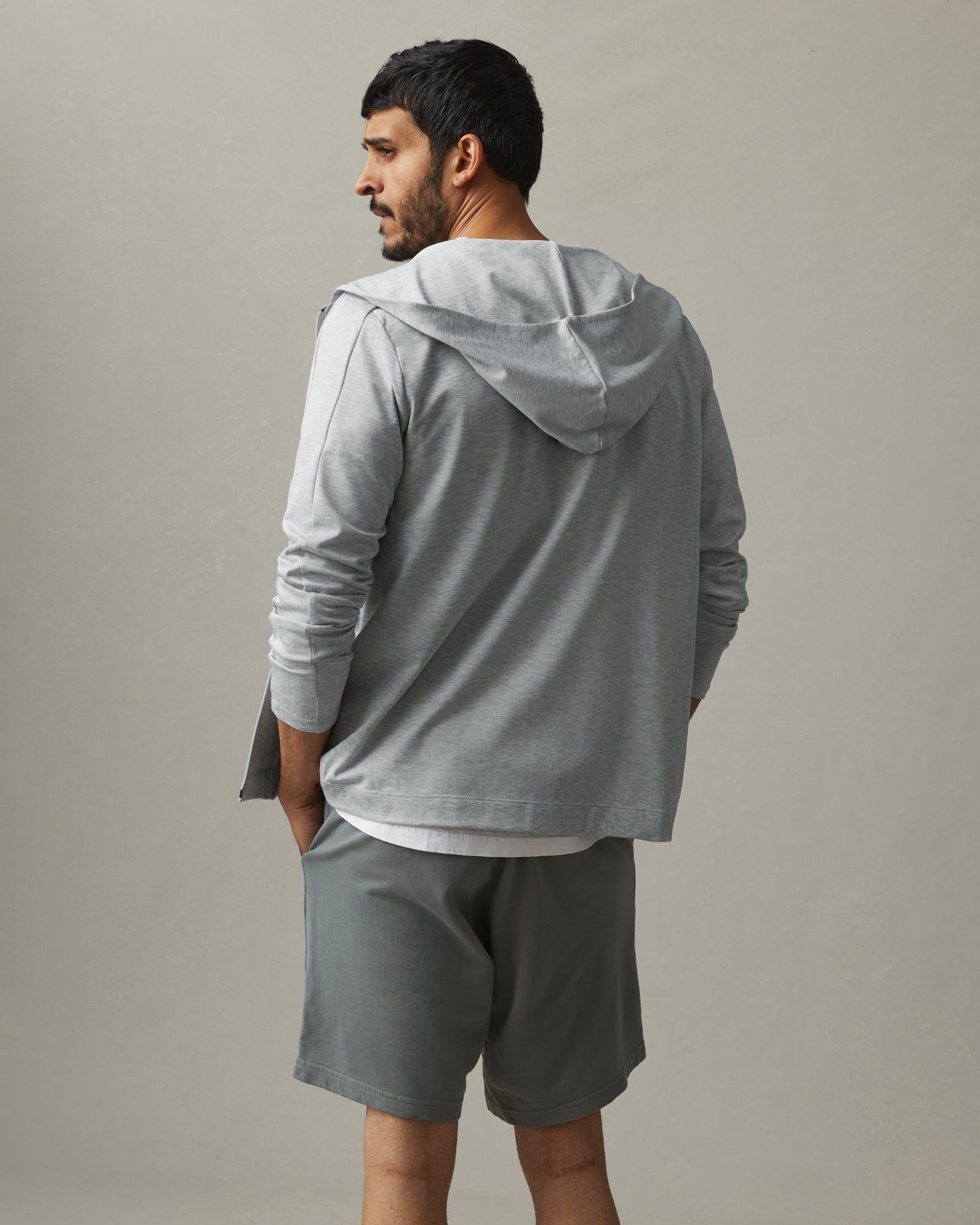 Aerial Lightweight Full Zip - Mirage Grey Heather sold by American Giant product image thumbnail 3