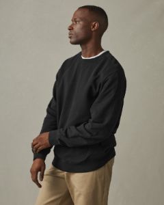 Men's Premium Midweight Crew - Black sold by American Giant