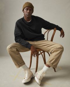 Men's Premium Midweight Crew - Black sold by American Giant