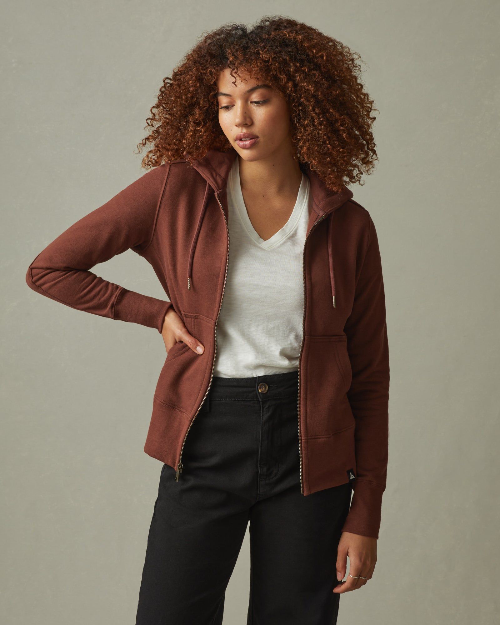 Women's Classic Full Zip - Sequoia Red sold by American Giant product image thumbnail 4