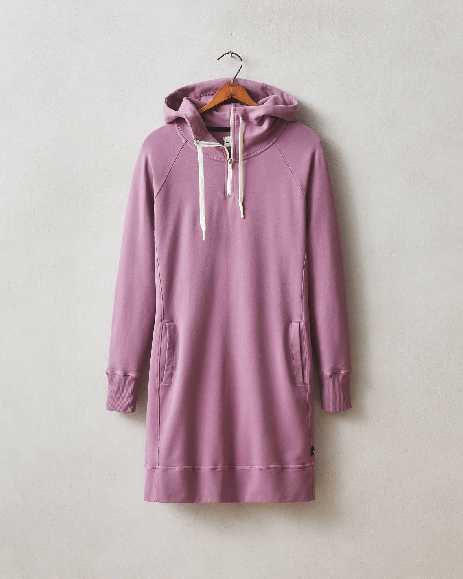 Women's Zipper Hoodie Dress - Argyle Purple sold by American Giant