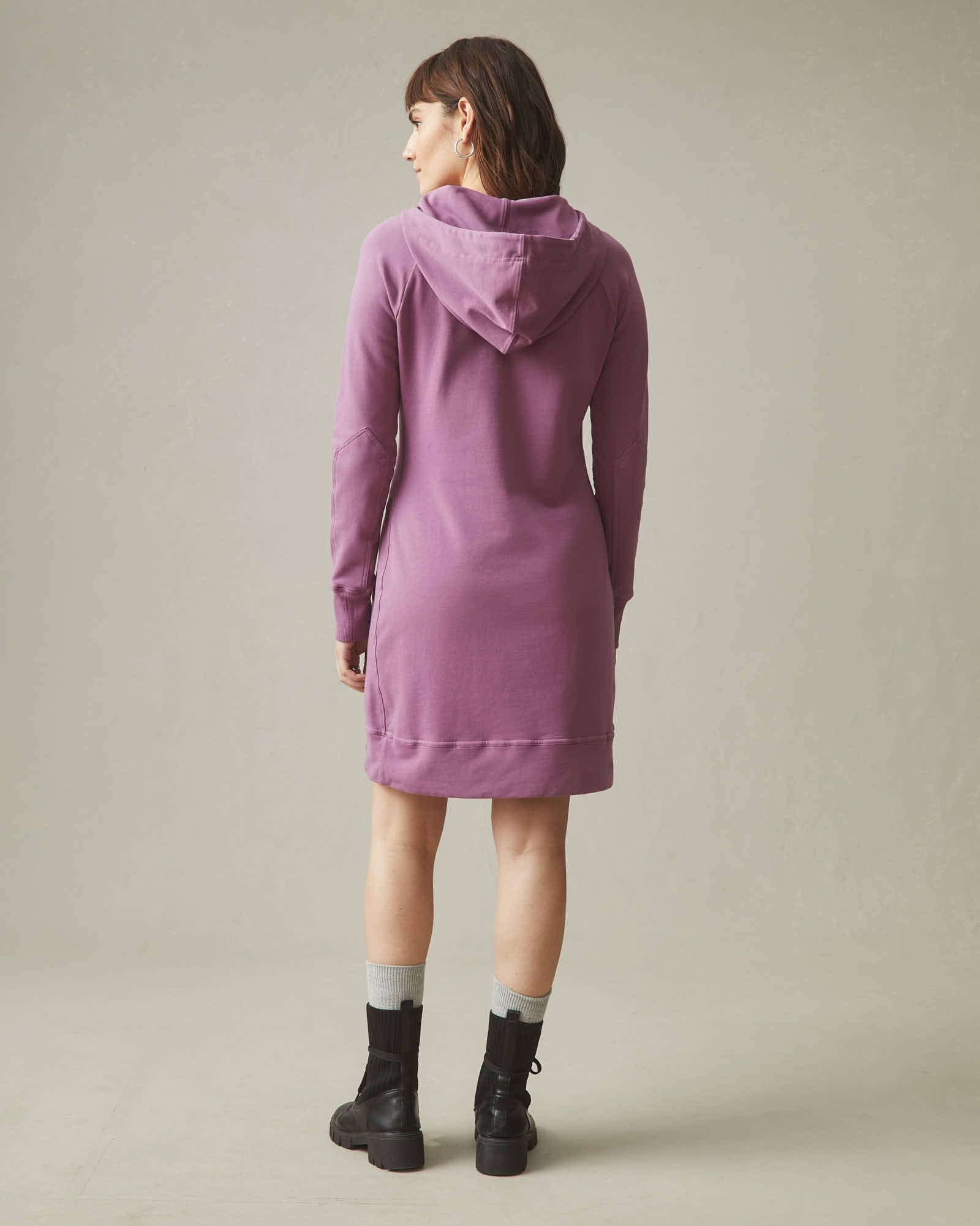 Women's Zipper Hoodie Dress - Argyle Purple sold by American Giant product image thumbnail 4